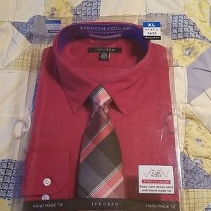 Brand new dress shirt and tie